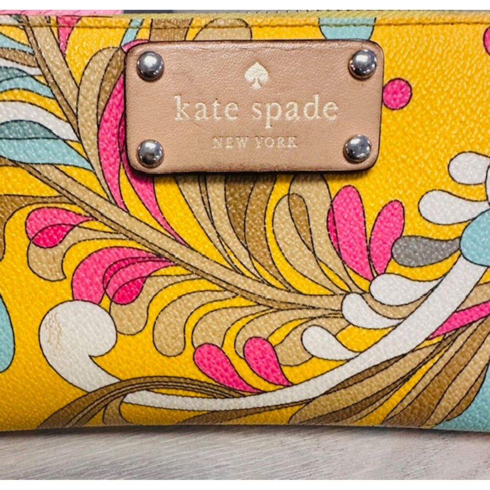 Kate Spade Tropical Leather Zip Around Wallet
